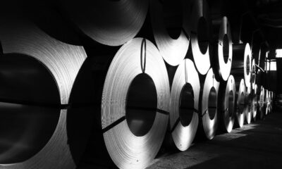 Steel coils at an industrial facility. A new study says India green steel production could reduce dependence on imported coking coal.