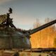 Military tank symbolizing concerns over artificial intelligence in nuclear weapons decision-making and autonomous warfare.