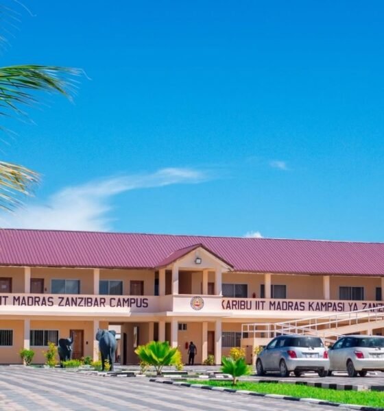 Academic diplomacy: IIT Madras Zanzibar campus building in Tanzania with the campus entrance and grounds visible.