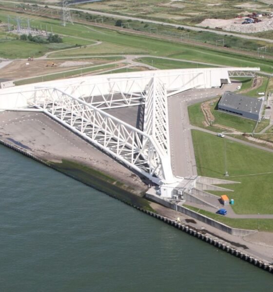 Maeslantkering, the Netherlands’ giant movable storm-surge barrier