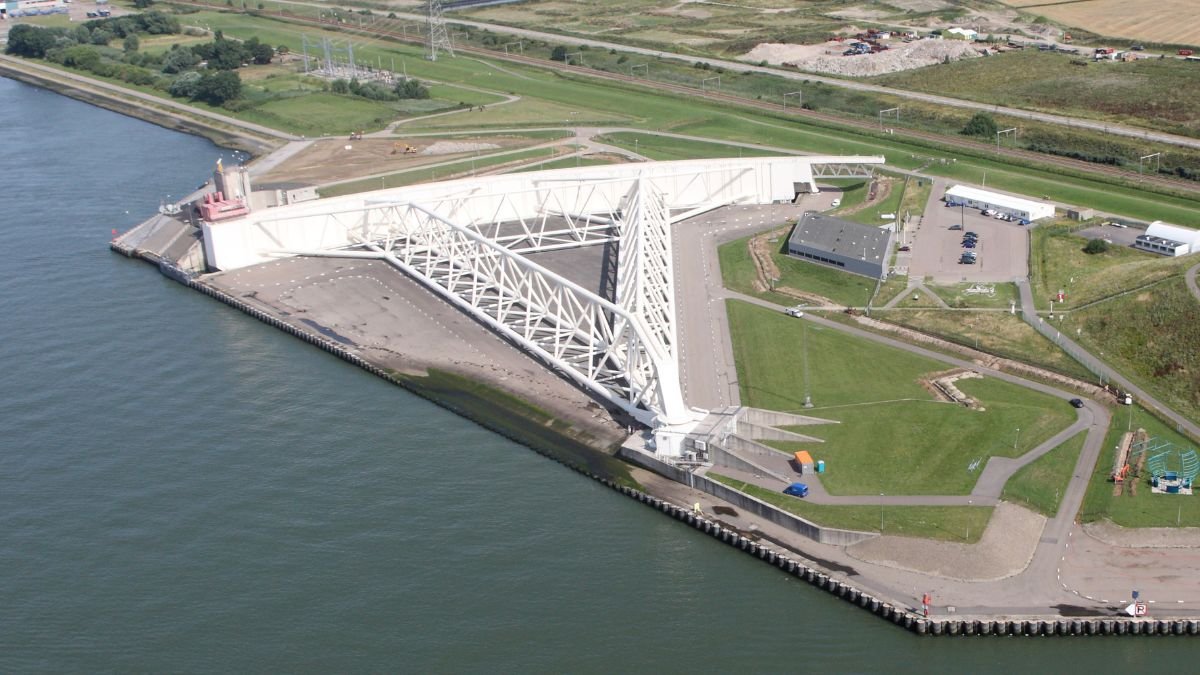 Maeslantkering, the Netherlands’ giant movable storm-surge barrier