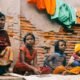 Indian mother and children in a low-income household, illustrating nutrition challenges linked to anaemia