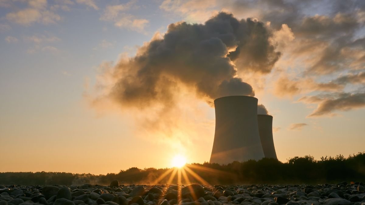 Nuclear power plant with cooling towers amid India’s move towards private participation in nuclear energy