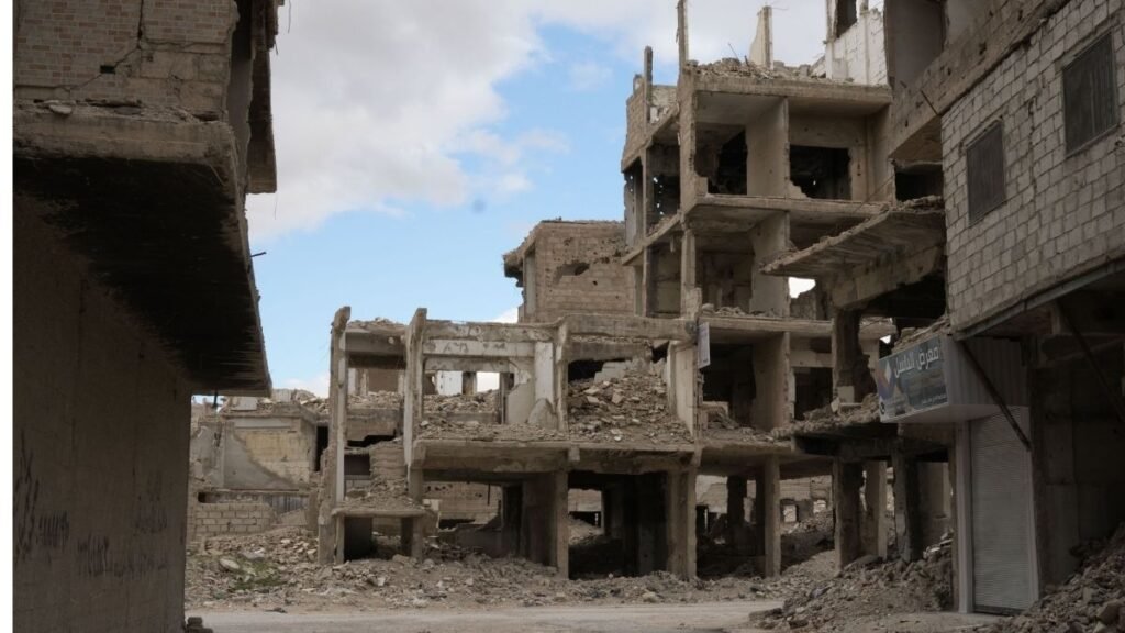 Health care and infrastructure destruction in conflict zones.