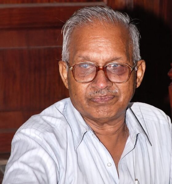 M. P. Parameswaran, Indian nuclear scientist and people's science movement advocate, wearing glasses and looking at the camera.