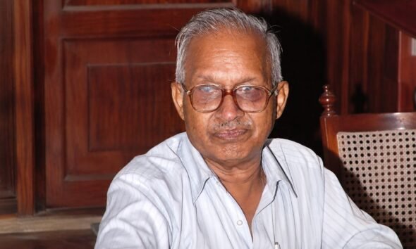 M. P. Parameswaran, Indian nuclear scientist and people's science movement advocate, wearing glasses and looking at the camera.