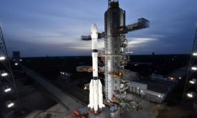 GSLV-F17 rocket carrying ISRO’s EOS-05 Earth-observation satellite at the launch pad