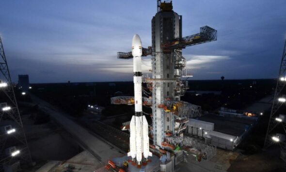 GSLV-F17 rocket carrying ISRO’s EOS-05 Earth-observation satellite at the launch pad