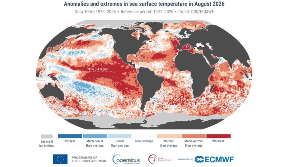 August was recorded as the hottest month ever recorded in history.