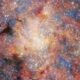JWST infrared view of the densely populated region around the Milky Way’s central black hole, filled with stars, glowing gas and dust.