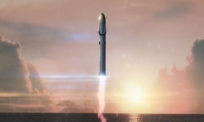 Rocket launching over the ocean at sunset: World Space Week 2026