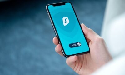 Smartphone displaying a VPN connection, illustrating digital security concerns surrounding AI-powered cyberattacks and connected devices.